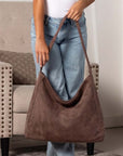Miranda Oversized Suede Hobo Bag