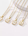 Mother of Pearl Initial Cards