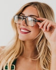 Oversized Square Aviator Blue Light Glasses