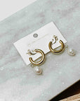 Pearled Dangle Hoop Earrings *WATERPROOF* - My Pampered Life Seattle