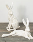 Large White Rabbit Set of 2