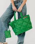 Presley Puffer Quilted Tote Bag With Pouch - My Pampered Life Seattle