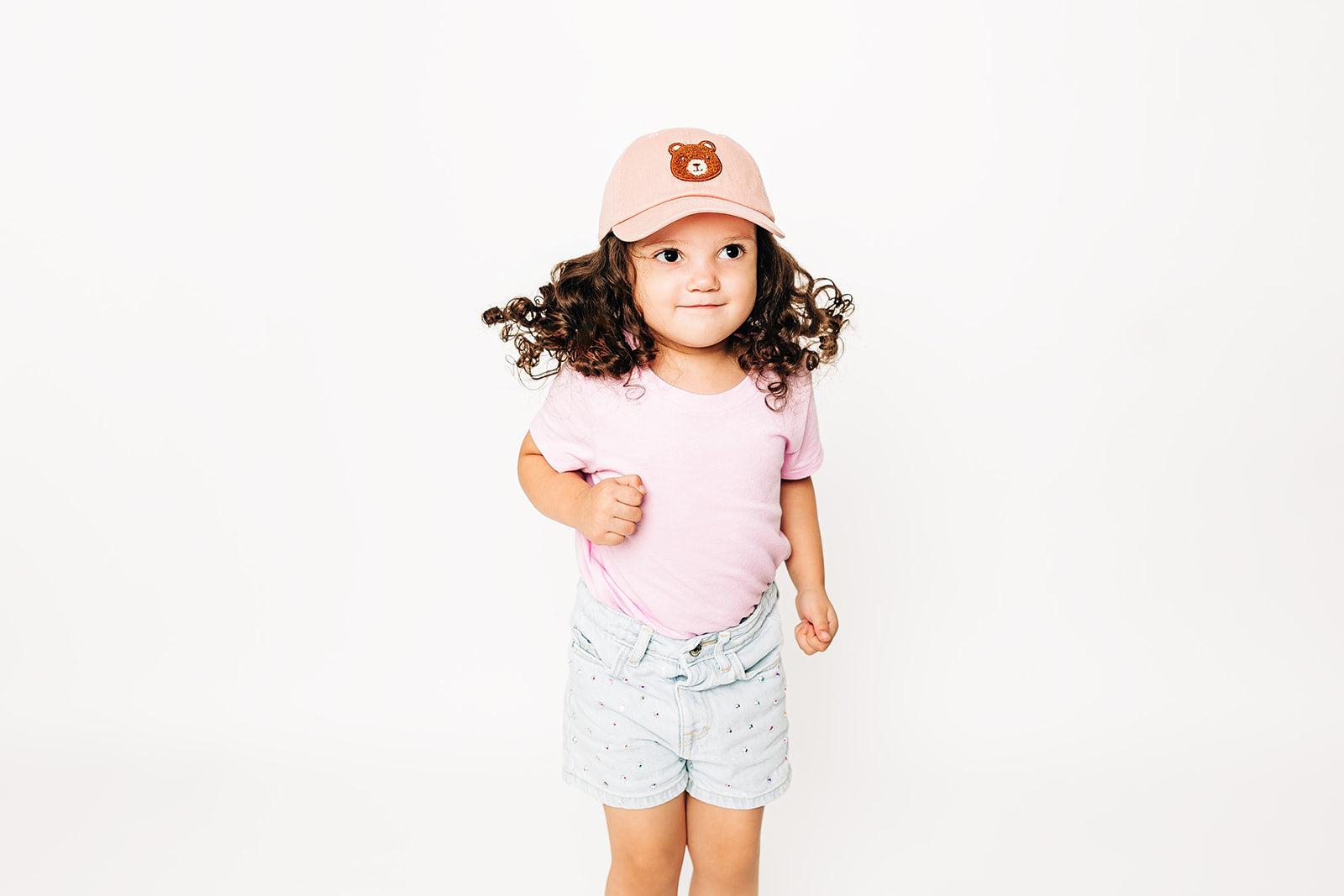 Dusty Rose Teddy Bear Hat