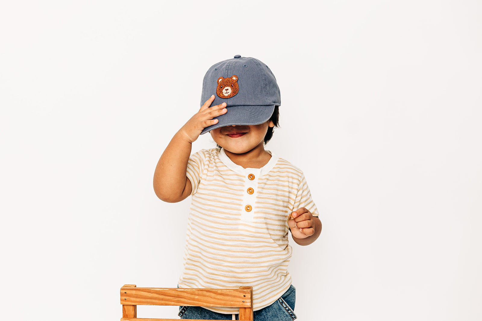 Dusty Blue Teddy Bear Hat