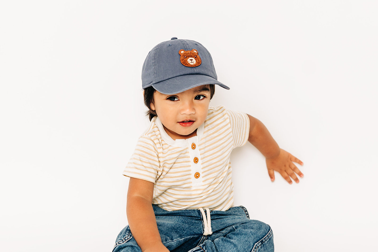 Dusty Blue Teddy Bear Hat