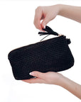 Rome Raffia Clutch Card Holder Wristlet - My Pampered Life Seattle
