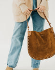 Rosalie Rivet Suede Hobo Bag