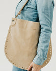 Rosalie Rivet Suede Hobo Bag