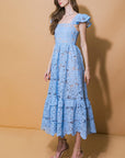 Still Thinking Lace Midi Dress