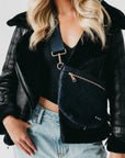 Suede Westlyn Woven Bum Bag