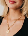 Sunburst Heart Love Pendant Necklace - WATERPROOF
