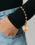 Sunburst Heart Love Beaded Bracelet - WATERPROOF