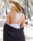 Tattoo Lace Back Layering Slip Dress