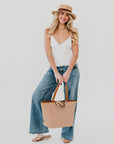 Woven Tiffany Organized Tote Bag - My Pampered Life Seattle