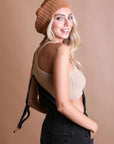 Bouclé Rib Knit Beret – Soft French-Inspired Hat
