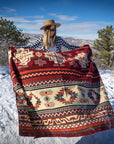 Andean Alpaca Wool Blanket - Wildfire
