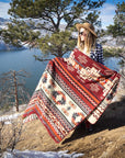 Andean Alpaca Wool Blanket - Wildfire