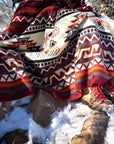 Andean Alpaca Wool Blanket - Wildfire