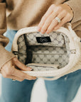 Lacy Woven Frame Crossbody Bag