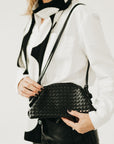 Lacy Woven Frame Crossbody Bag