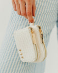 Woven Cameron Double Zip Clippable Card Wallet