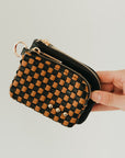 Woven Cameron Double Zip Clippable Card Wallet