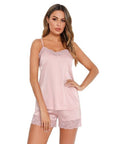 Lace Detail Cami and Shorts Lounge Set
