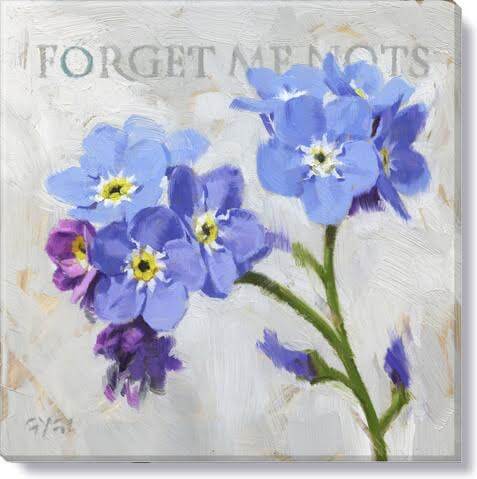 Darren Gygi Forget Me Nots Wall Art 36x36 - Online Only