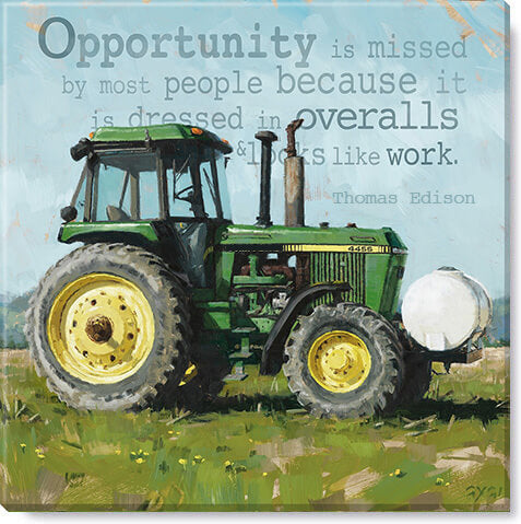 Darren Gygi Inspirational Tractor Wall Art 36x36 - Online Only