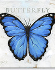 Darren Gygi Blue Butterfly Wall Art 36x36 - Online Only