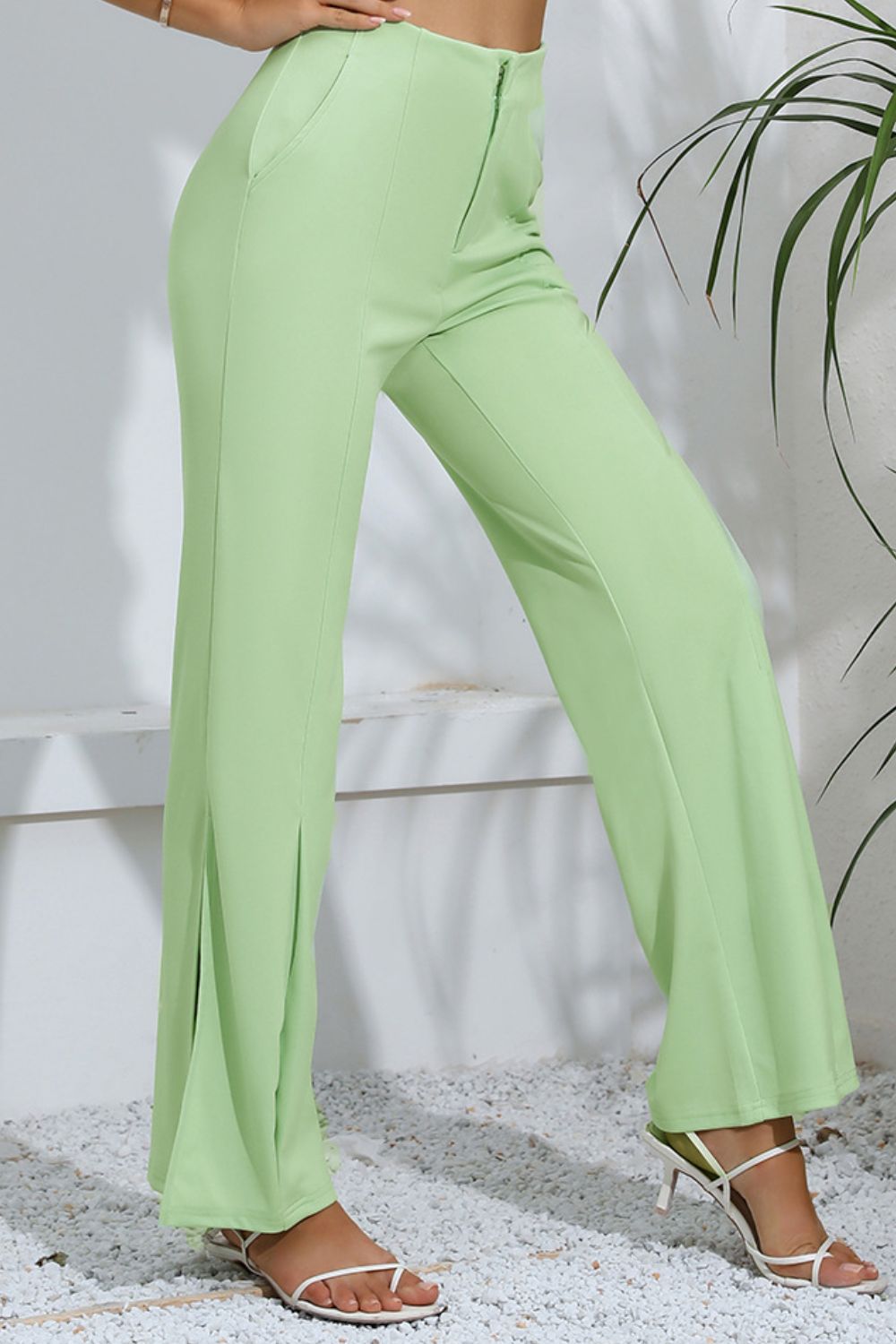 Slit High-Rise Flare Pants - Online Only – My Pampered Life Seattle