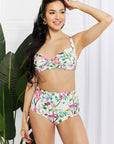 Marina West Swim Take A Dip Twist High-Rise Bikini in Cream - Online Only