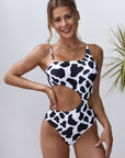 Cow Animal Print One-piece Swimsuit - Online Only