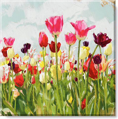 Darren Gygi Home Tulip Field Landscape Wall Art 36x36 - Online Only