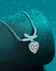 1 Carat Moissanite Heart Pendant Necklace