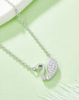 Moissanite Swan 925 Sterling Silver Necklace - Online Only