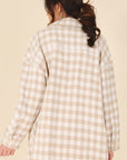Check Patterned Long Shacket - Online Only