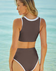 Contrast Trim Two-Piece Swimsuit - Online Only