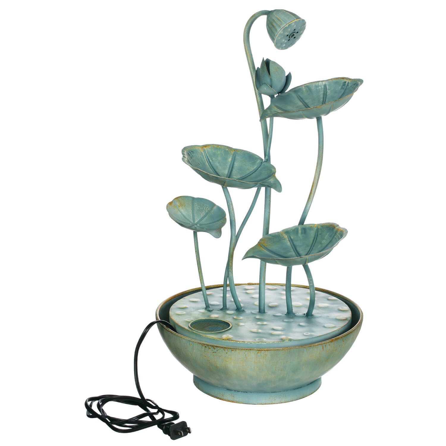 Verdigris Lily Pad Fountain - Online Only