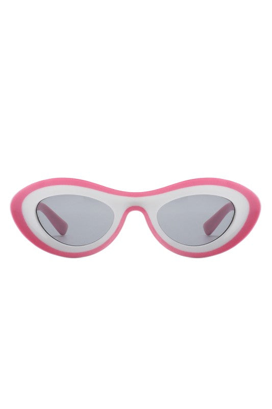 Retro Oval Bold Futuristic Sunglasses