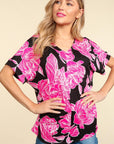 Haptics Floral Drop Shoulder T-Shirt