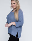 Eesome Plus Size Crew Neck Knit Sweater