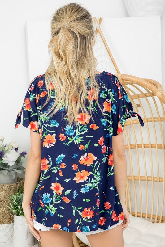 e Luna Floral Boxy Top