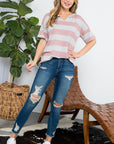 e Luna PLUS Striped Basic Top