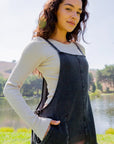 Mono B Drawstring Waist Spaghetti Strap Overalls with Pockets