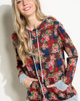 e Luna Plaid Floral Mix Sweatshirt