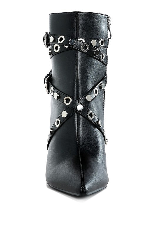 Jaunts Eyelets &amp; Studs Harness Ankle Boots