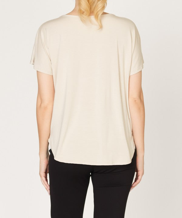 Fabina Bamboo Casual Dolman Sleeve Top
