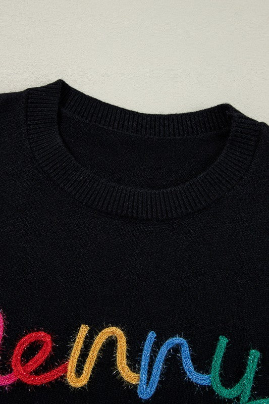 Christmas Merry & Bright Tinsel Long Sleeve Sweate