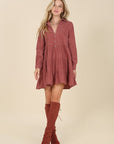 Corduroy Tiered Dress - Online Only